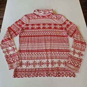 Talbots Christmas Design Turtleneck Tshirt
